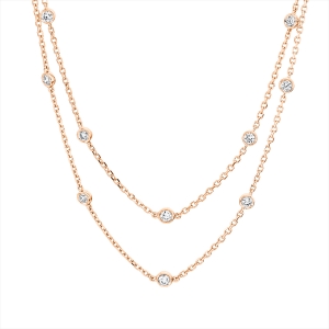 Collier 18 kt GG, mit ZÖ 36, 38 cm