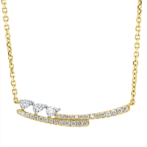 Collier 18 kt GG, Fassung rhodiniert