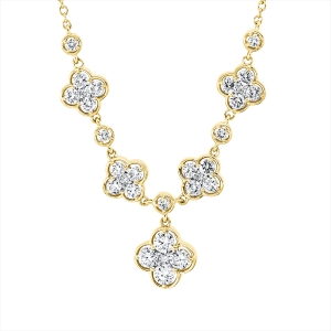 Collier 18 kt GG, Fassung rhodiniert