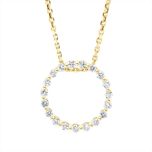 Collier 18 kt GG Kreis, mit ZÖ 42 cm