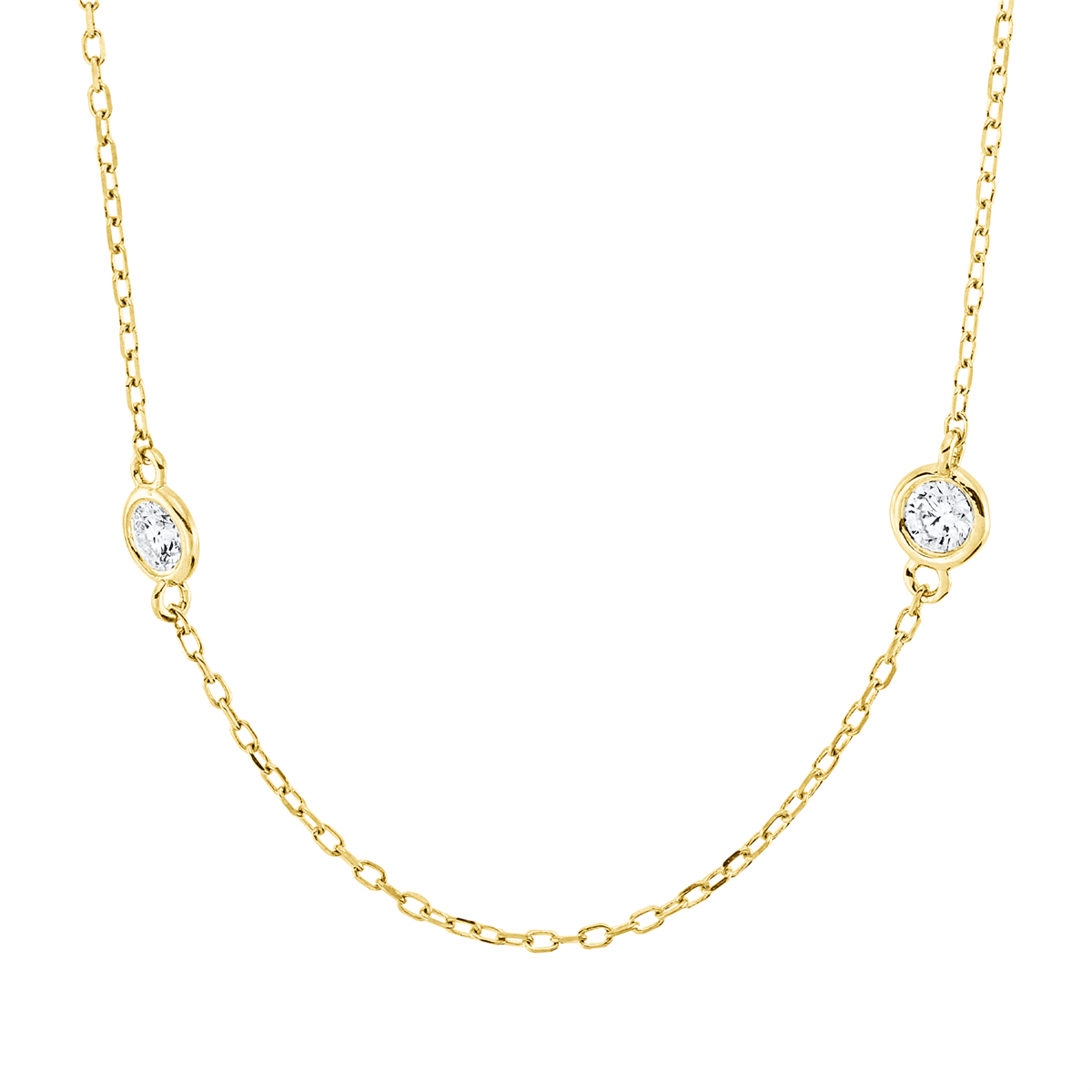 Collier Zarge 18 kt GG, mit ZÖ 38 cm