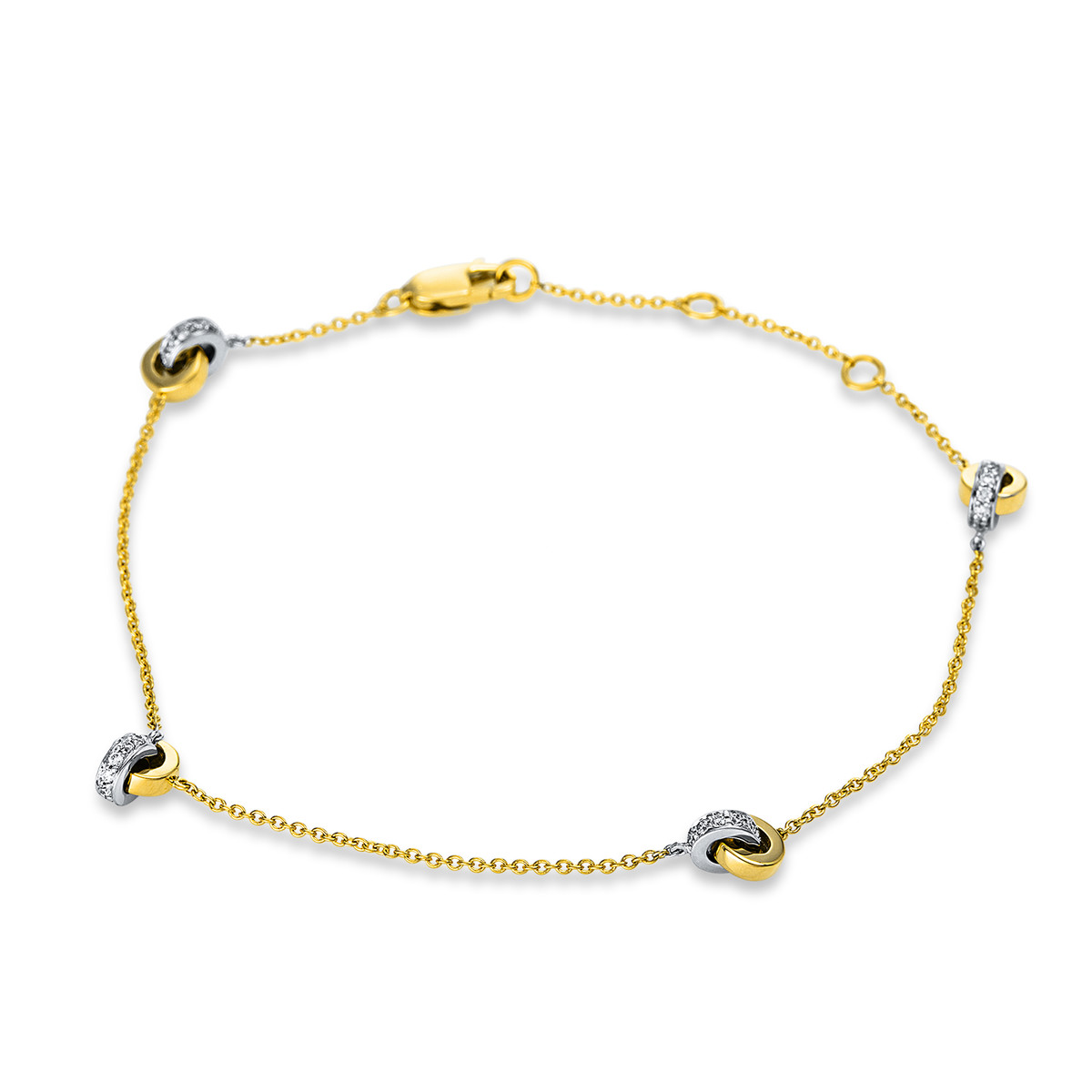 Armband 14 kt GG+WG