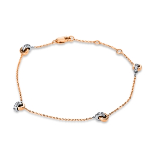 Armband 14 kt GG+WG