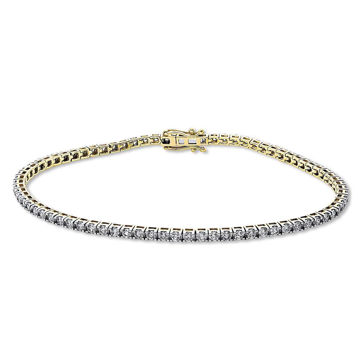 Tennisarmband 4er-Krappe 18kt Gelbgold mit 2,03ct Diamanten