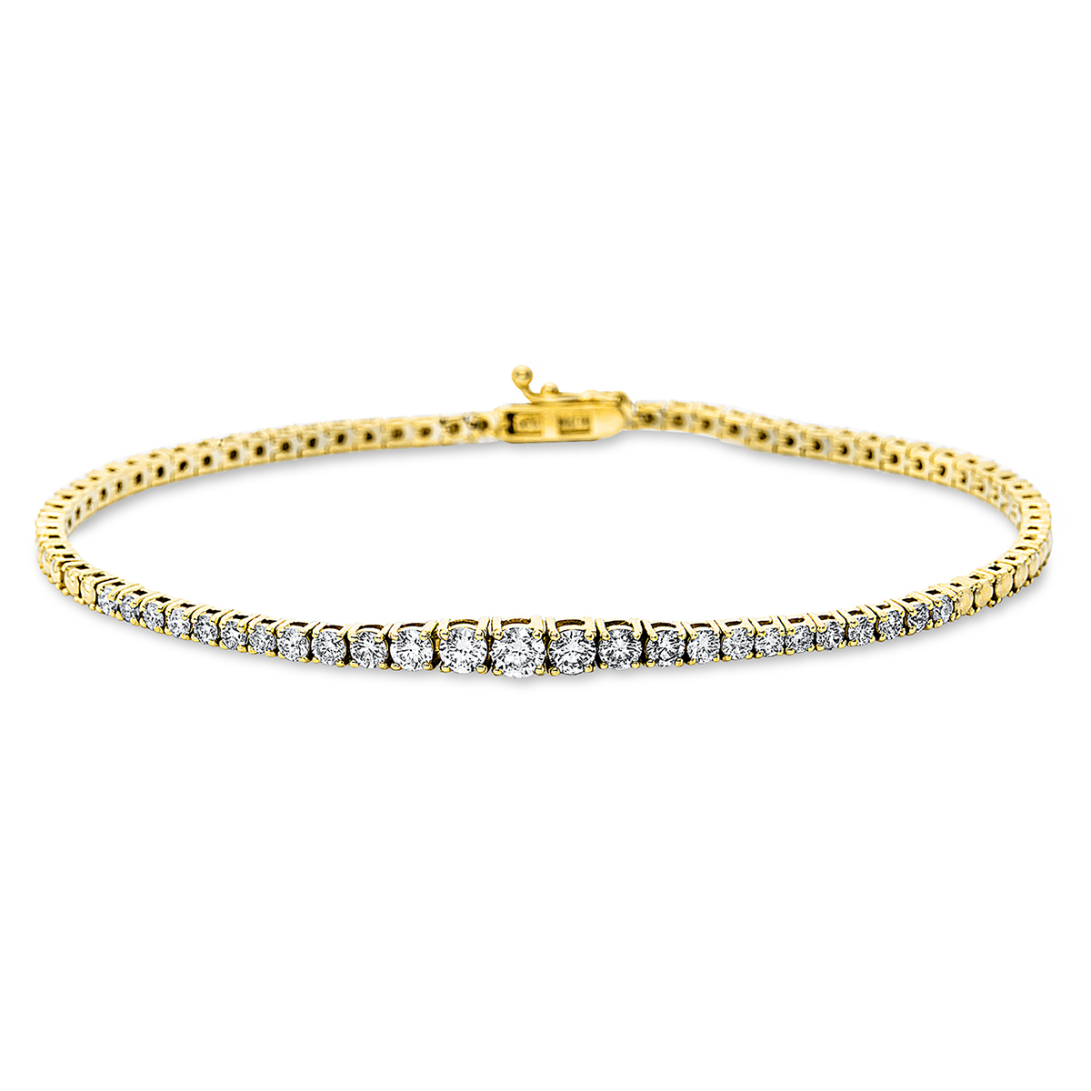 Tennisarmband 4er-Krappe 18kt Gelbgold mit 1,14ct Diamanten