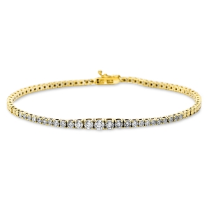 Tennisarmband 4er-Krappe 18kt Gelbgold mit 1,14ct Diamanten