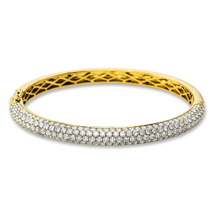 Pavé Armreif  18kt Gelbgold mit 6,63ct Diamanten