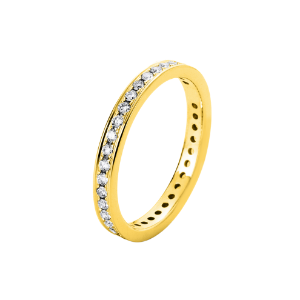 Infinity Memoire Ring  18kt Gelbgold / Weißgold mit 0,48ct Diamanten