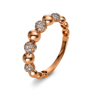 Pavé Ring  18kt Rotgold mit 0,35ct Diamanten