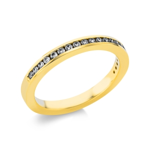 Memoire halb Ring  14kt Gelbgold mit 0,25ct Diamanten