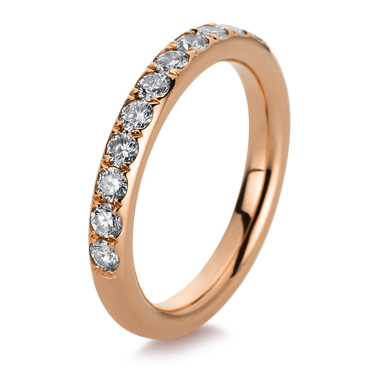 Memoire halb Ring  18kt Rotgold mit 0,63ct Diamanten