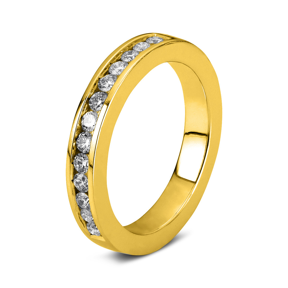 Memoire halb Ring  14kt Gelbgold mit 0,50ct Diamanten