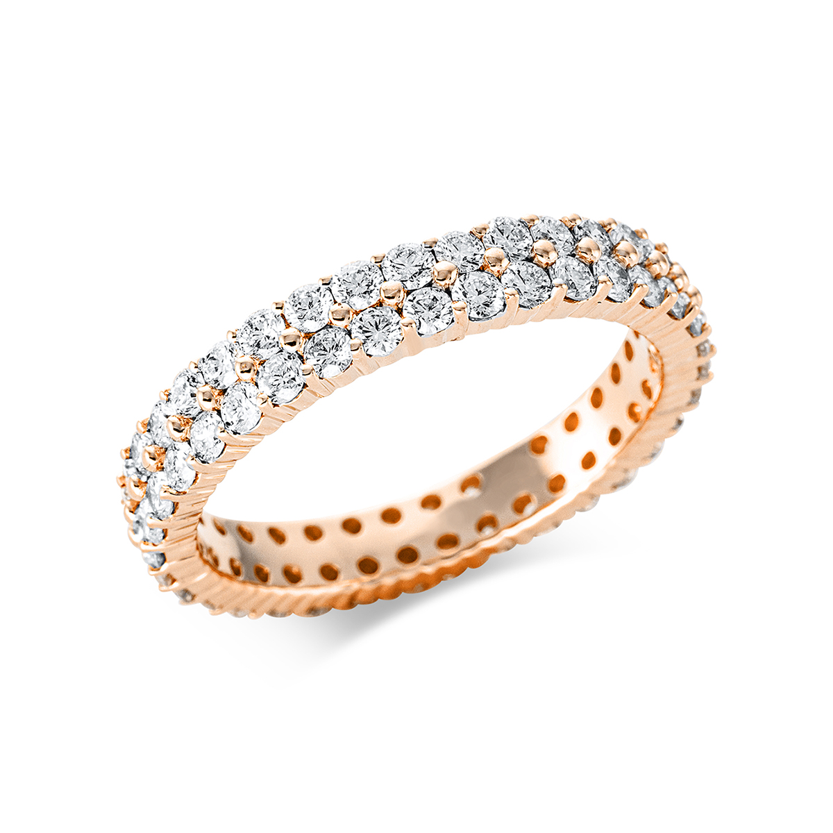 Infinity Memoire Ring  18kt Rotgold mit 1,55ct Diamanten