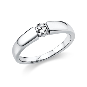 Solitaire Ring  18kt Weißgold mit 0,25ct Diamanten