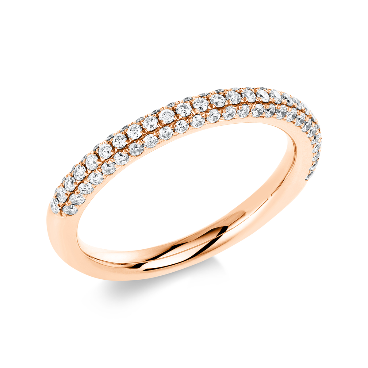 Pavé Ring  18kt Rotgold mit 0,51ct Diamanten