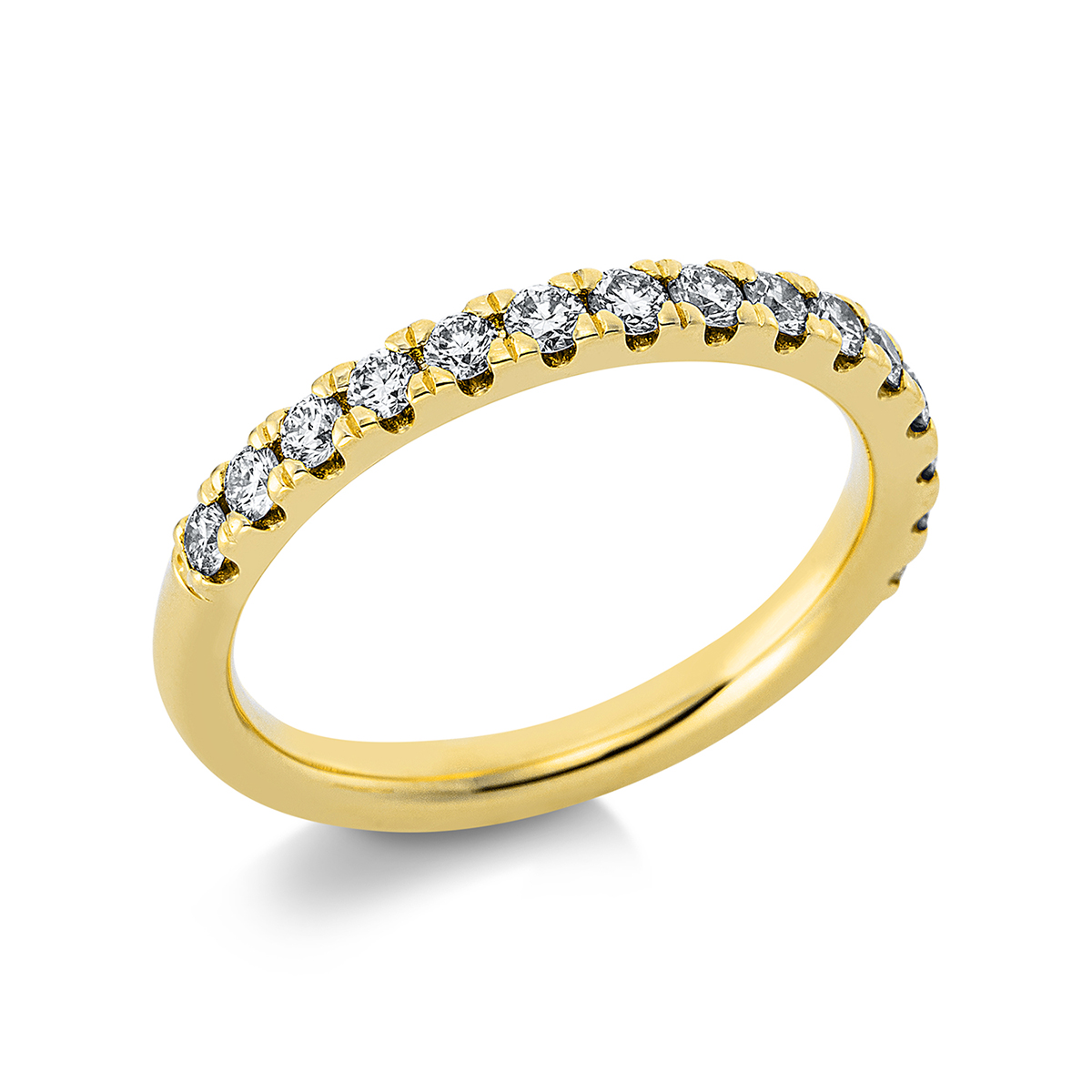 Memoire halb Ring  14kt Gelbgold mit 0,53ct Diamanten