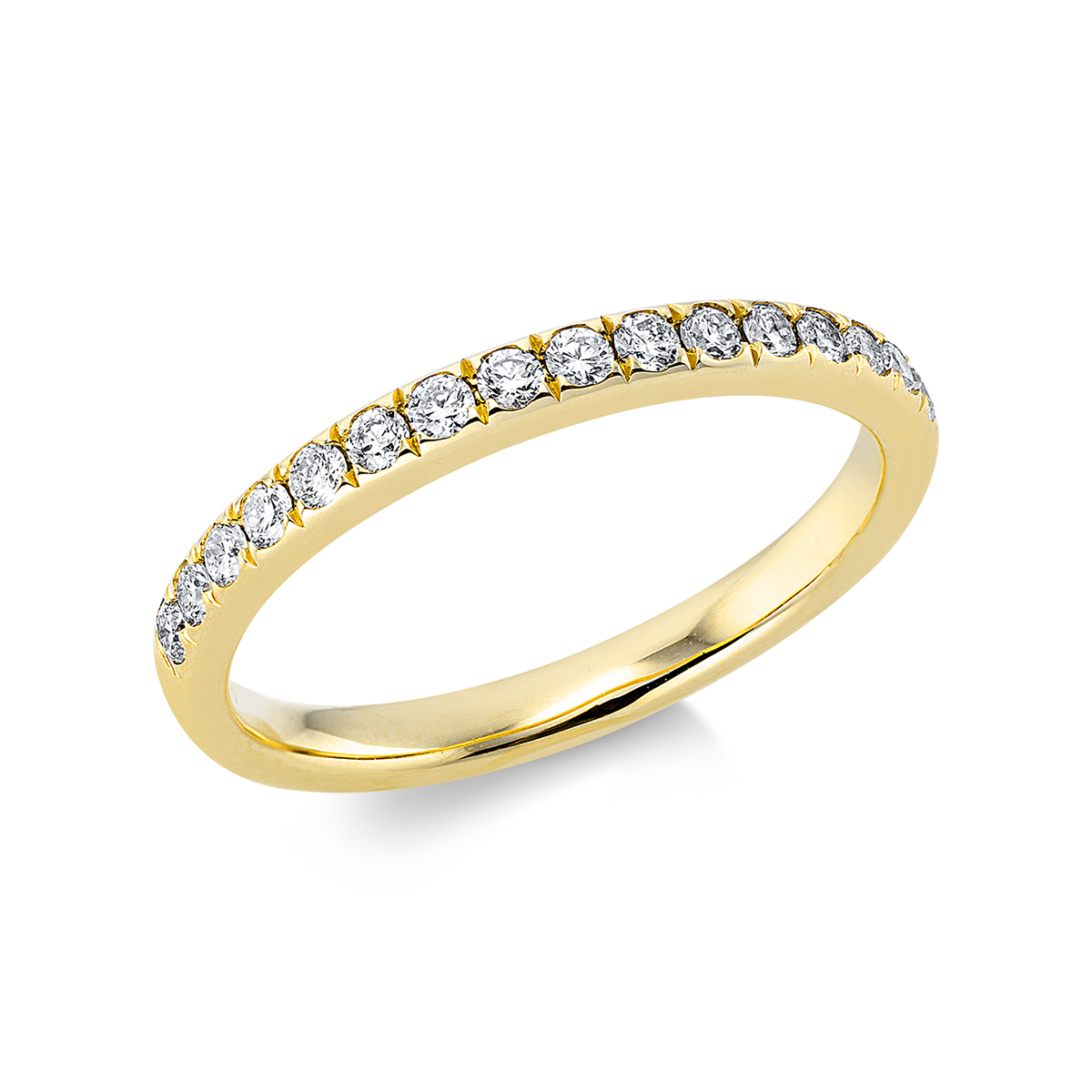 Memoire halb Ring  18kt Gelbgold mit 0,30ct Diamanten