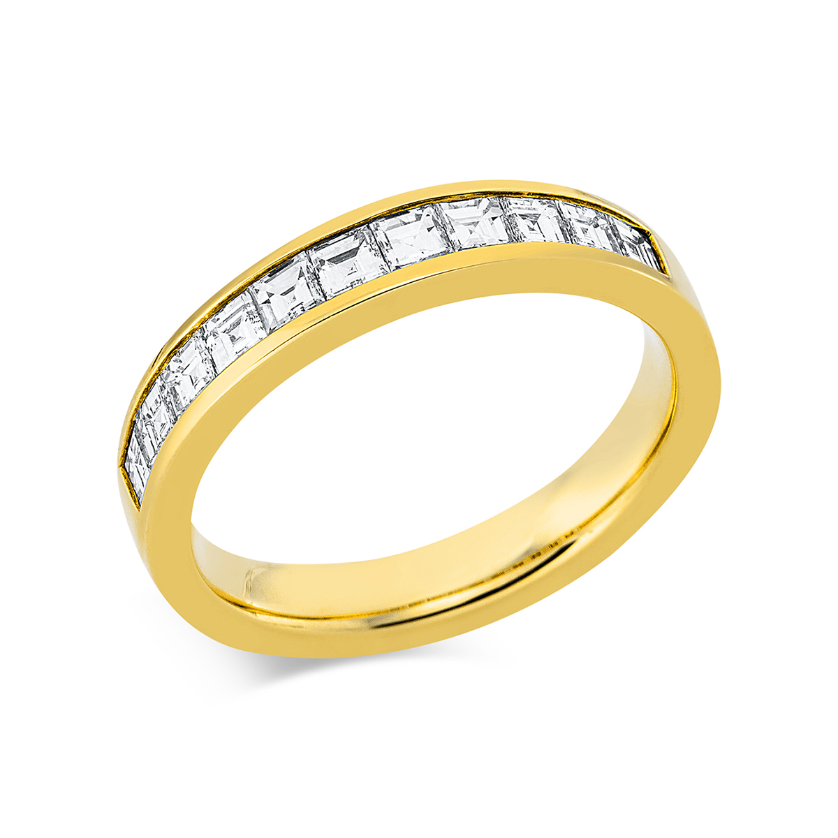 Memoire halb Ring  18kt Gelbgold mit 0,80ct Diamanten