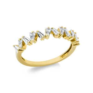 Memoire halb Ring  14kt Gelbgold mit 0,38ct Diamanten