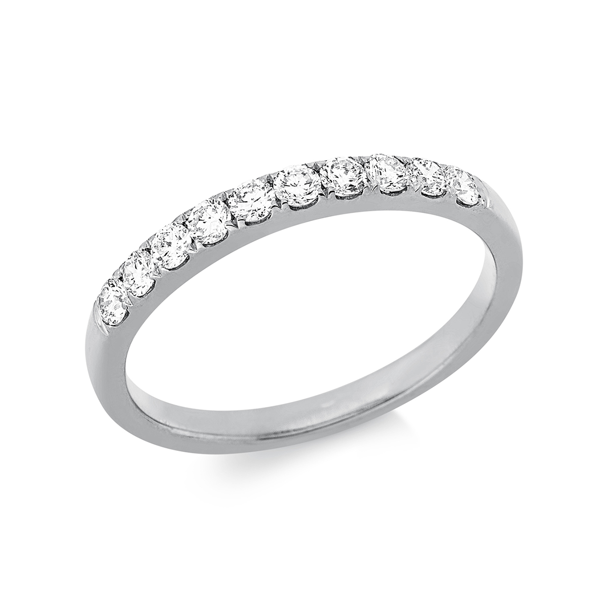 Memoire halb Ring  18kt Weißgold mit 0,30ct Diamanten