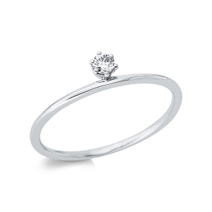 Solitaire Ring  18kt Gelbgold mit 0,08ct Diamanten