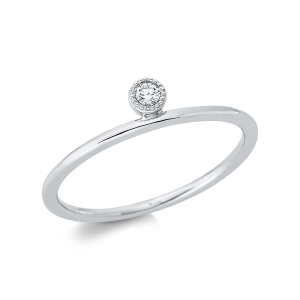 Solitaire Ring  18kt Gelbgold mit 0,03ct Diamanten