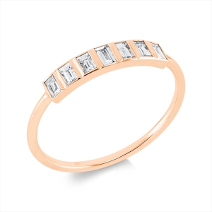 Memoire halb Ring  18kt Rotgold mit 0,21ct Diamanten