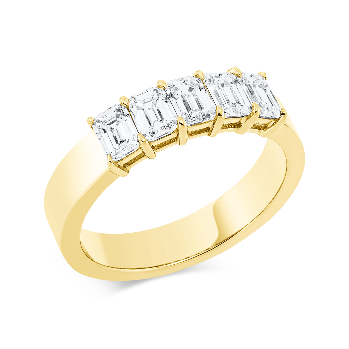 Memoire halb Ring  18kt Gelbgold mit 1,26ct Diamanten