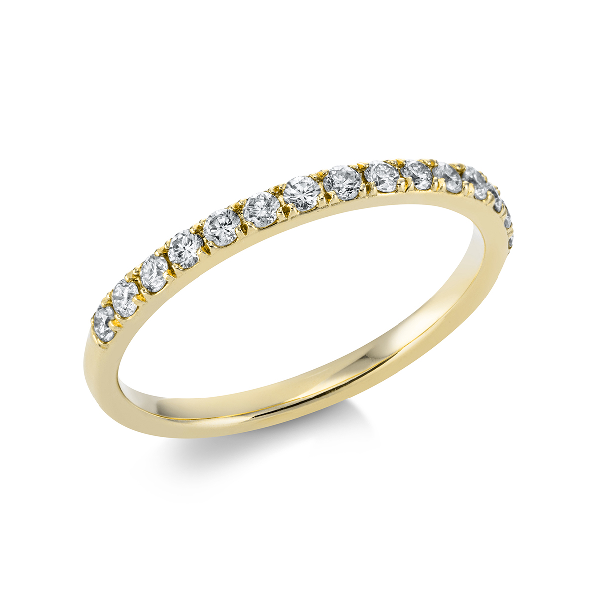 Memoire halb Ring  14kt Gelbgold mit 0,30ct Diamanten