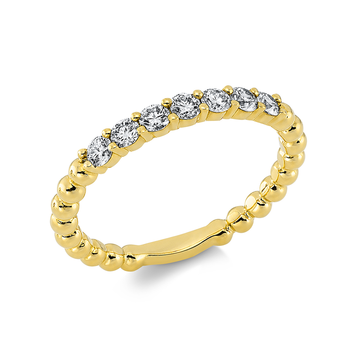 Memoire halb Ring  18kt Gelbgold mit 0,38ct Diamanten