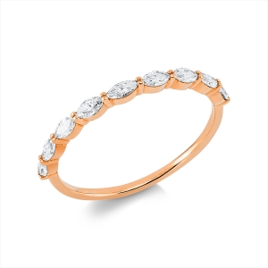 Memoire halb Ring  18kt Rotgold mit 0,38ct Diamanten