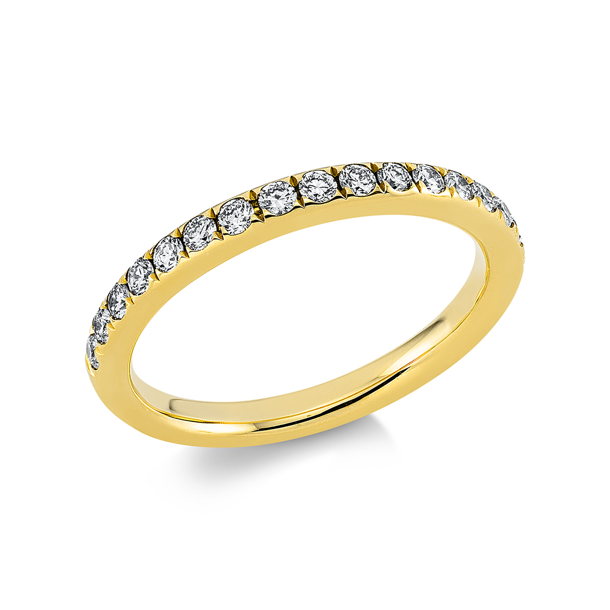 Memoire halb Ring  18kt Gelbgold mit 0,35ct Diamanten