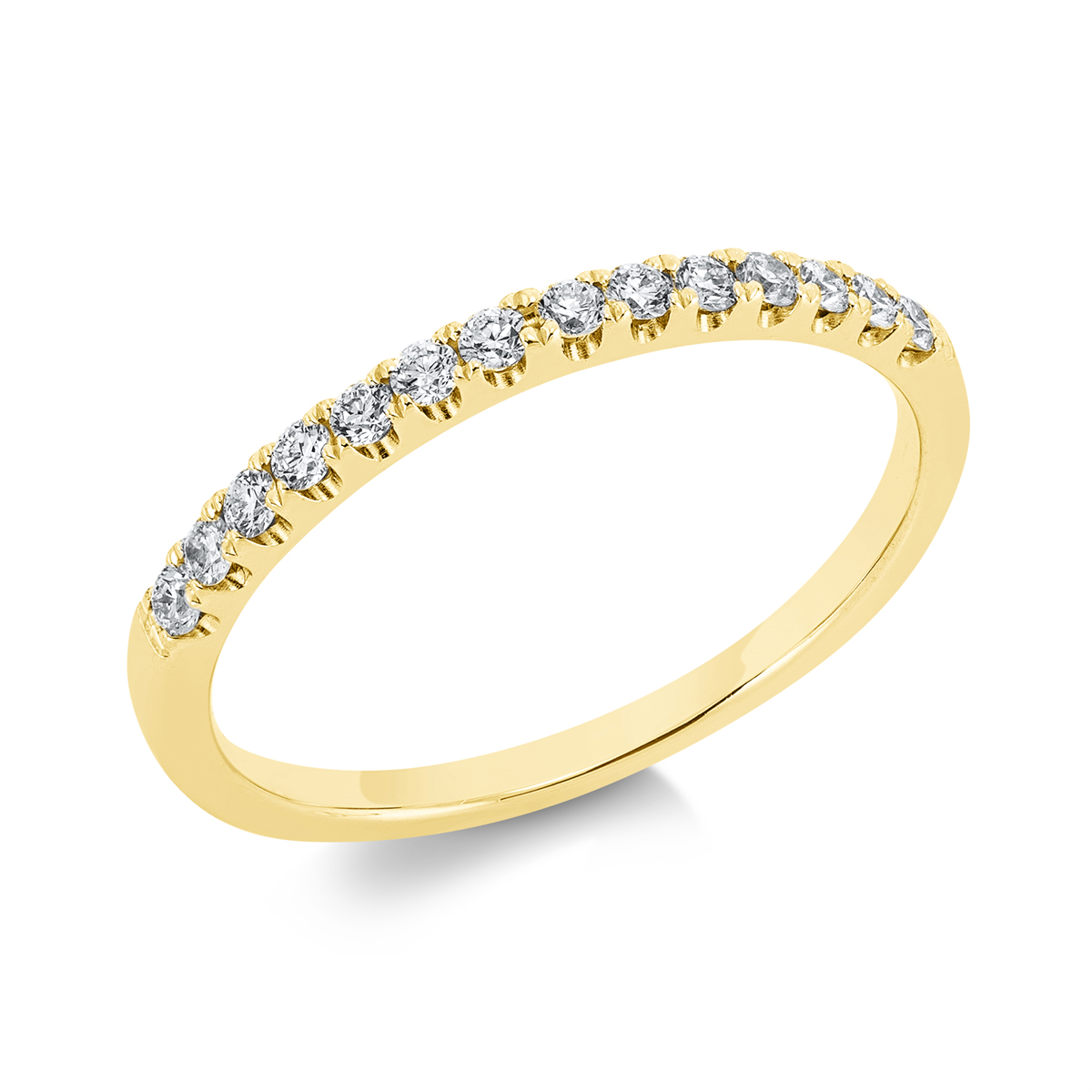 Memoire halb Ring  18kt Gelbgold mit 0,24ct Diamanten