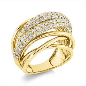 Pavé Ring  18kt Gelbgold mit 1,45ct Diamanten