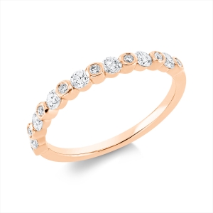 Memoire halb Ring  18kt Rotgold mit 0,43ct Diamanten