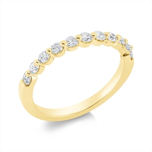 Memoire halb Ring  18kt Gelbgold mit 0,50ct Diamanten