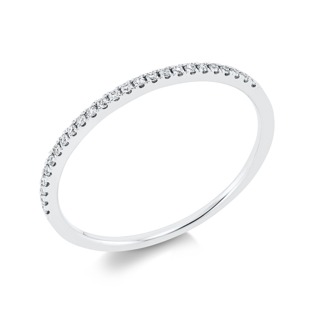 Memoire halb Ring  18kt Weißgold mit 0,10ct Diamanten