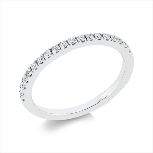 Memoire halb Ring  18kt Weißgold mit 0,20ct Diamanten