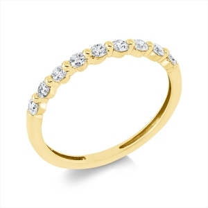 Memoire halb Ring  18kt Gelbgold mit 0,34ct Diamanten