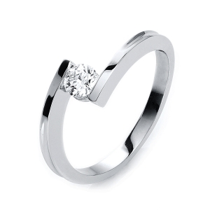 Solitaire Ring  14kt Weißgold mit 0,25ct Diamanten