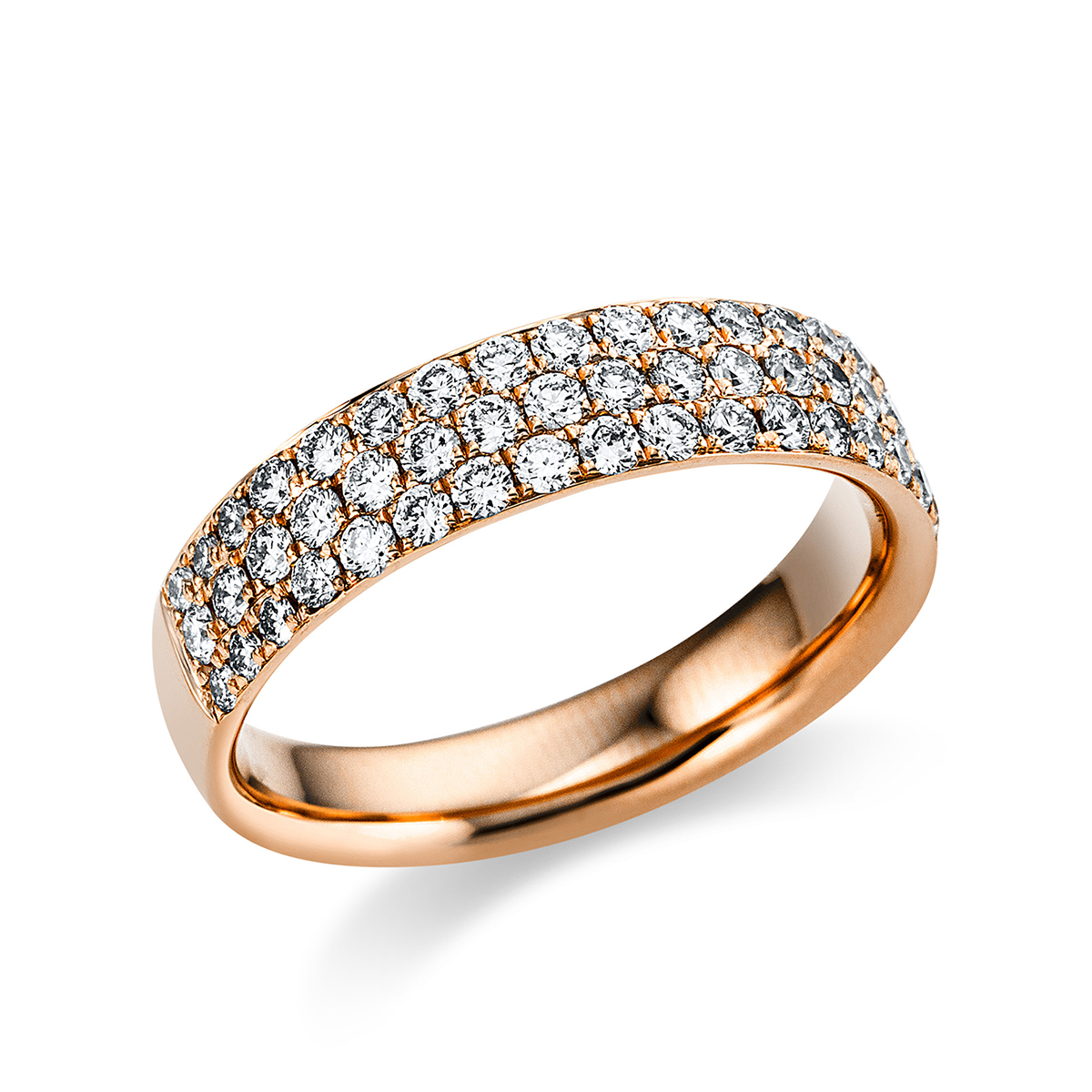 Pavé Ring  18kt Rotgold mit 0,89ct Diamanten