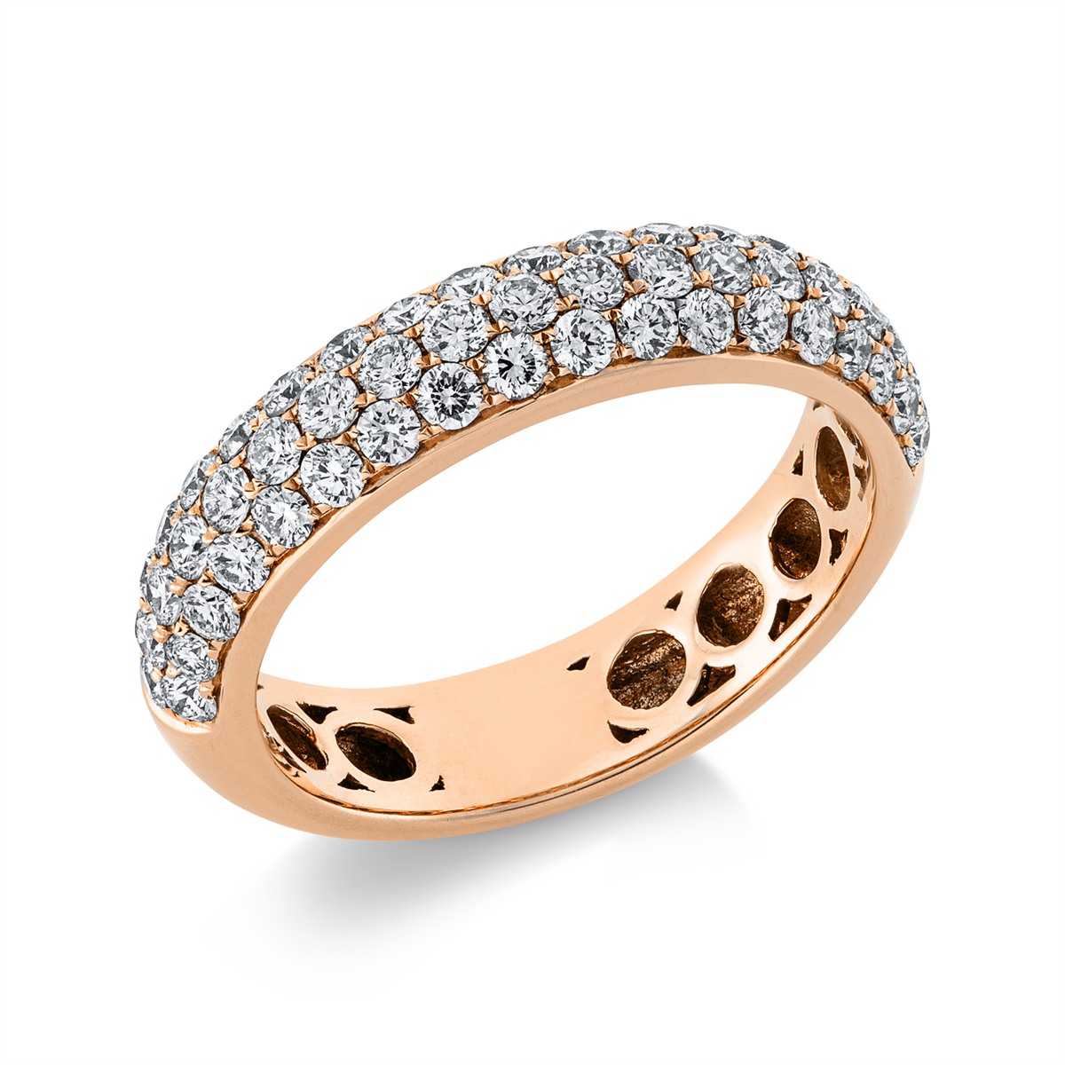 Pavé Ring  18kt Rotgold mit 1,07ct Diamanten