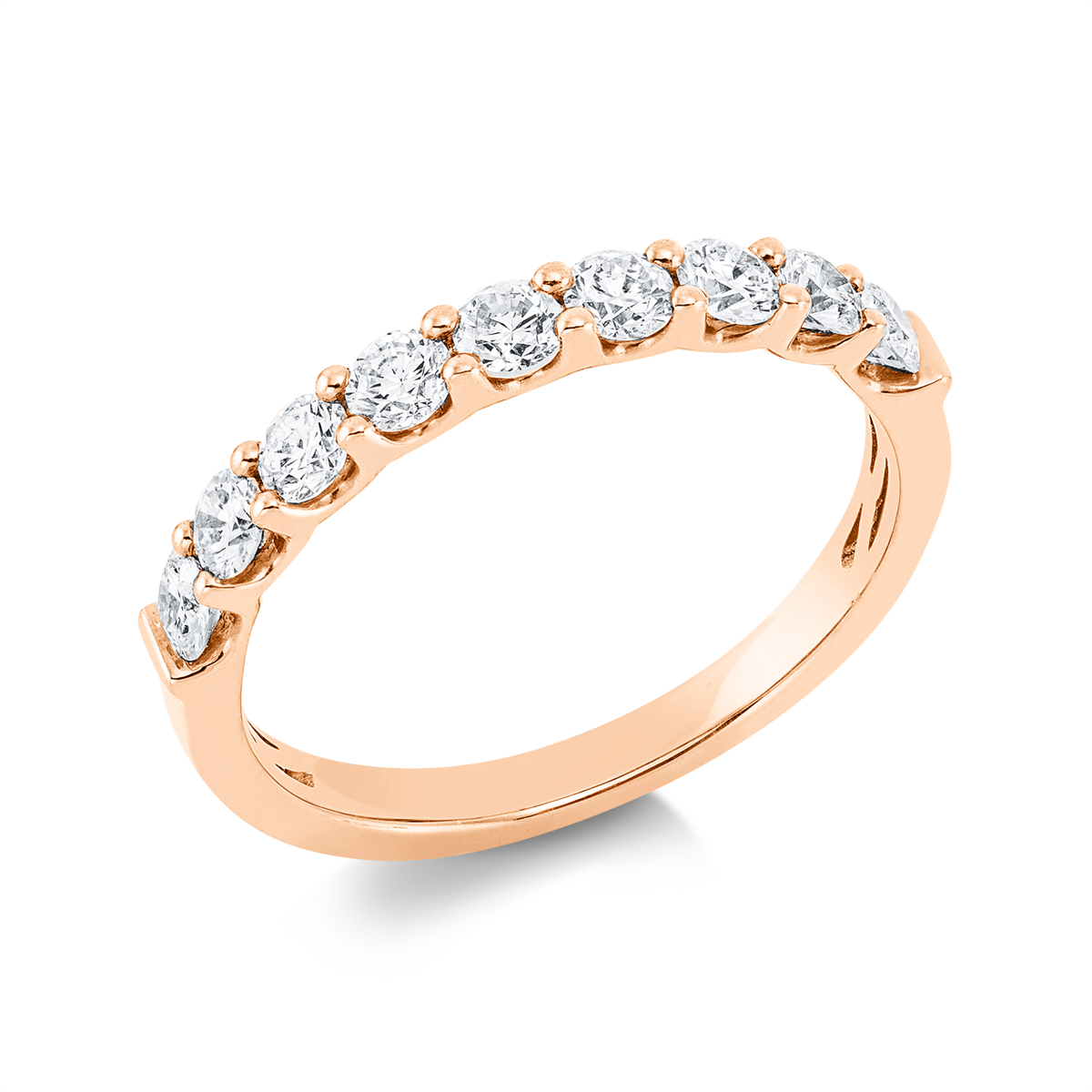 Memoire halb Ring  18kt Rotgold mit 0,63ct Diamanten