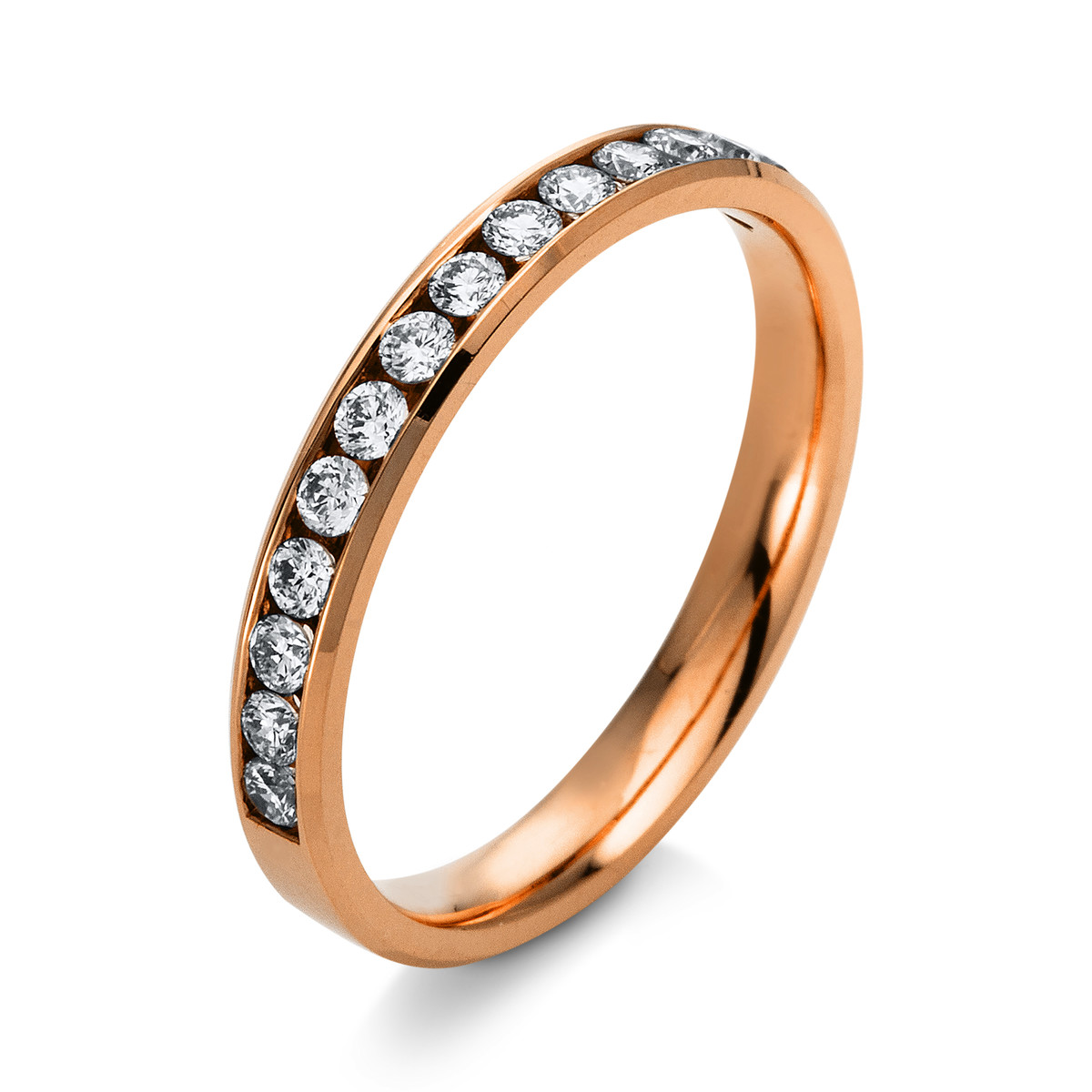 Memoire halb Ring  14kt Rotgold mit 0,33ct Diamanten