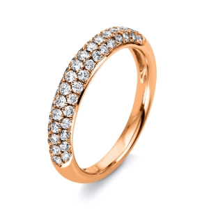 Pavé Ring  18kt Rotgold mit 0,67ct Diamanten