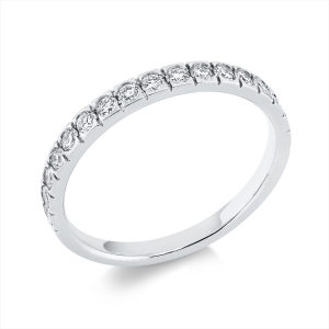 Memoire halb Ring  14kt Weißgold mit 0,43ct Diamanten