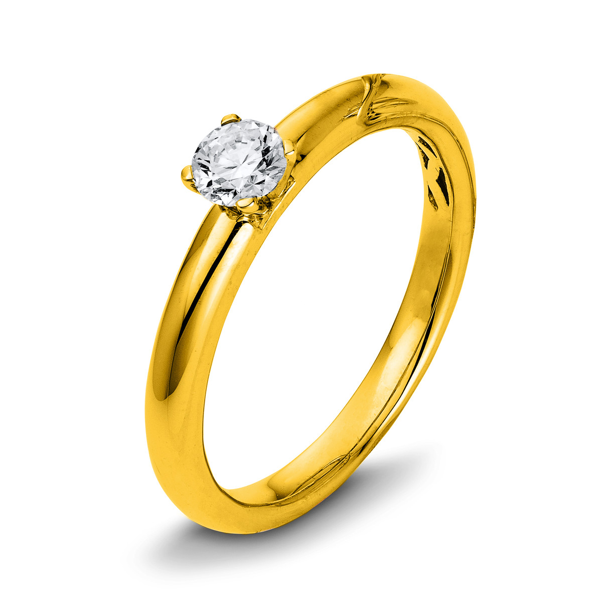 Solitaire Ring  14kt Gelbgold mit 0,25ct Diamanten