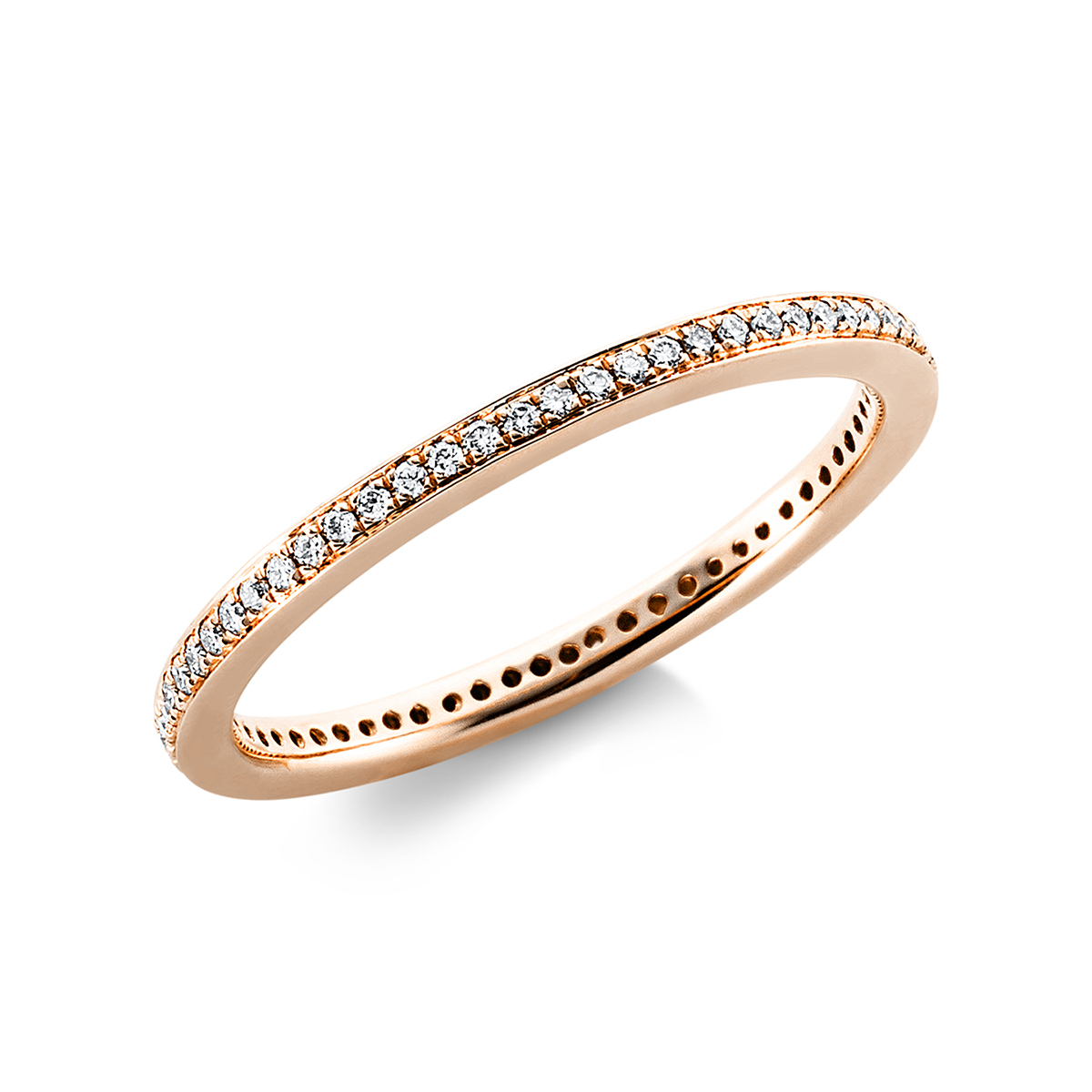 Infinity Memoire Ring  14kt Rotgold mit 0,20ct Diamanten