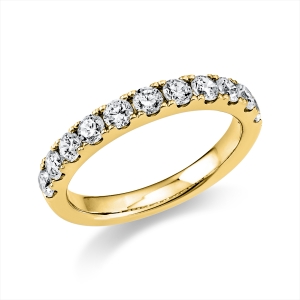 Memoire halb Ring  14kt Gelbgold mit 0,87ct Diamanten