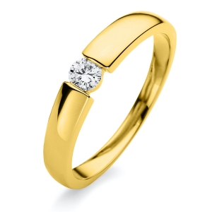 Solitaire Ring  18kt Gelbgold GIA3455322056 mit 0,50ct Diamanten